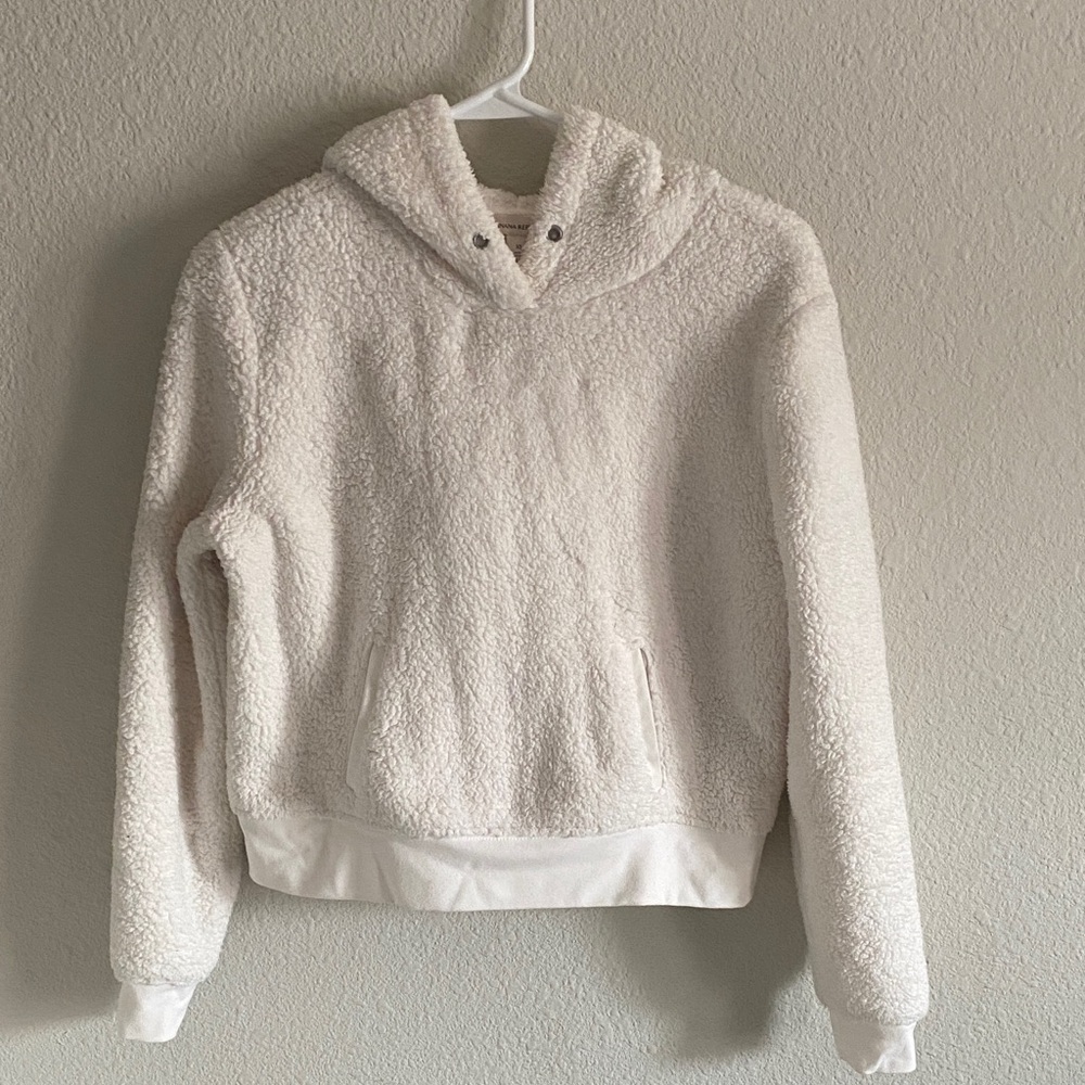 Cream Fuzzy Banana Republic Hoodie